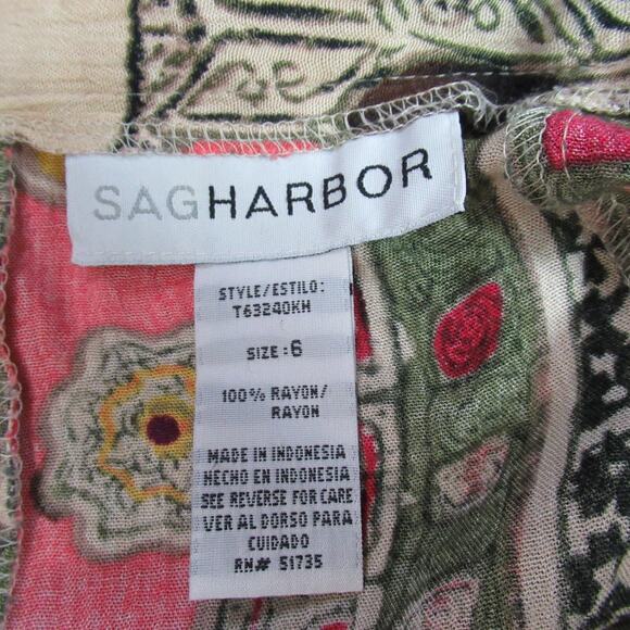 Sag Harbor Skirt Womens Size 6 Multicolor Boho Hipster Peasant Midi Flowy - Picture 2 of 8